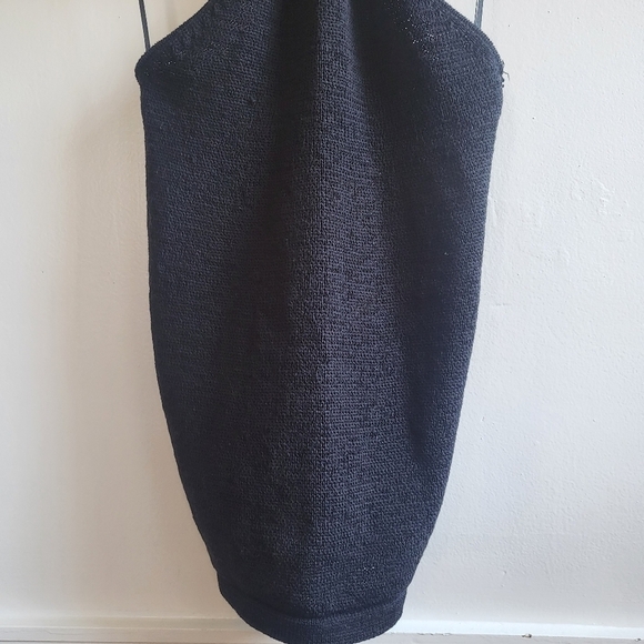 New Cult Gaia Billie Signature Cutout Detail Knit Black Mini Dress NWT Large - Picture 11 of 16